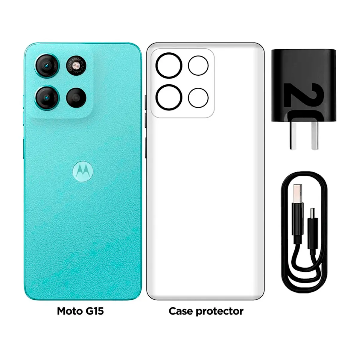 MOTOROLA - Celular Moto G15 4GB RAM - 128 Gb Color CELESTE