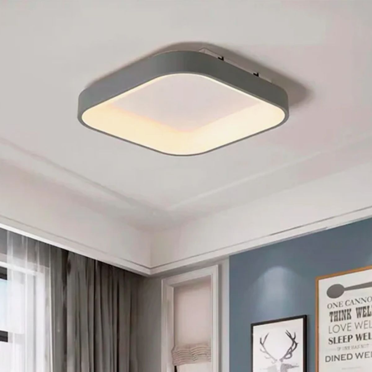 GENERICO - Lámpara de Techo 45W Led 3 en 1 Gris