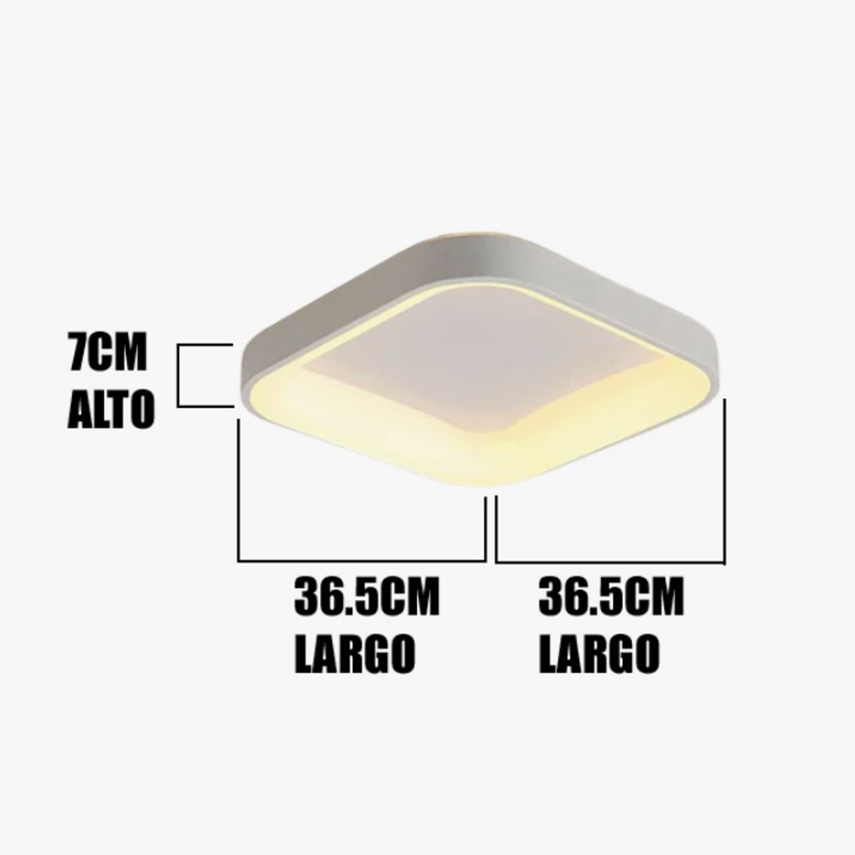 GENERICO - Lámpara de Techo 45W Led 3 en 1 Gris