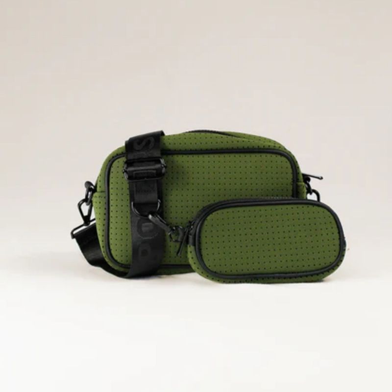GENERICO - Cartera POPUPS Camera Bag Color Verde oliva con accesorio desmontable