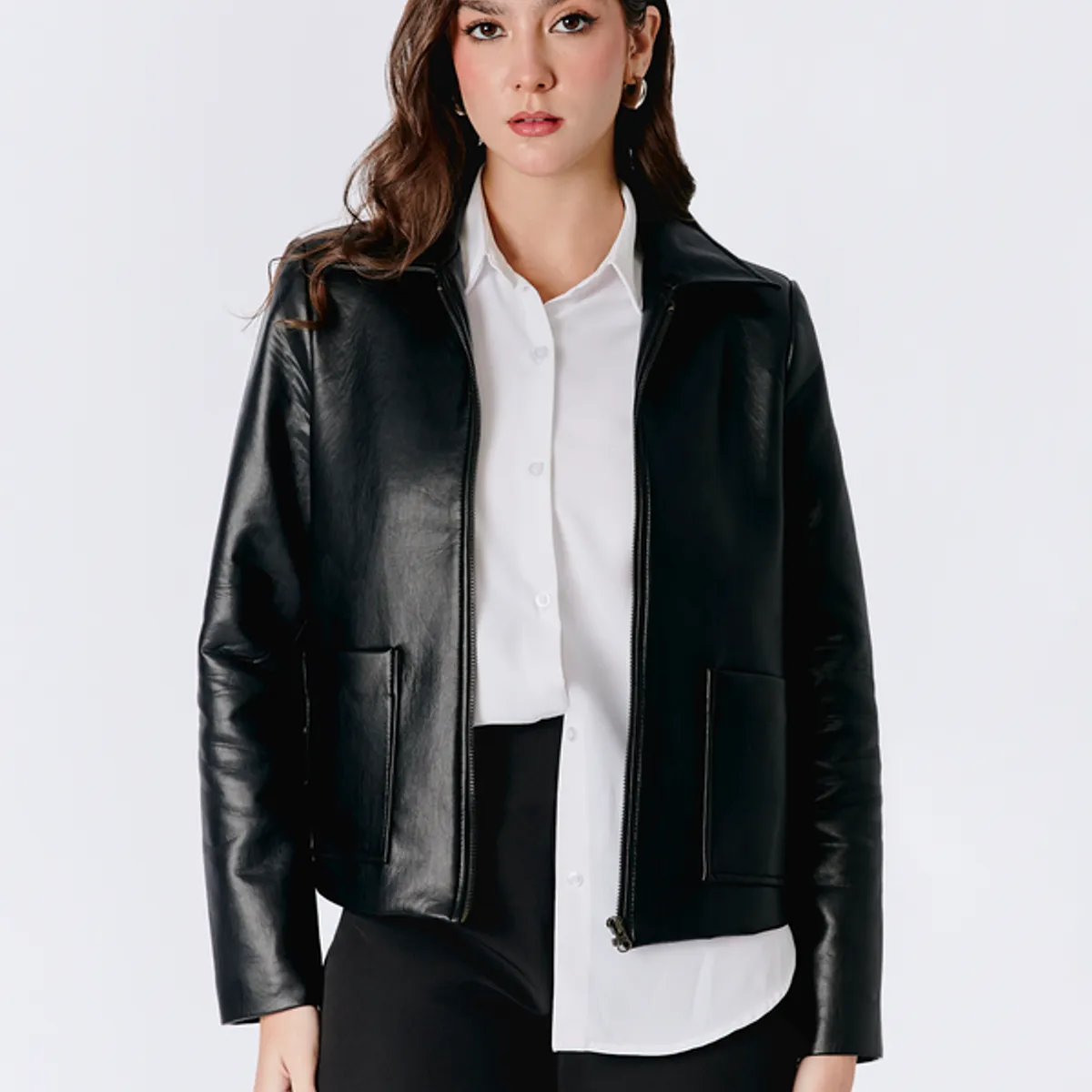 BANATY - CASACA GINEBRA DE CUERINA CON CIERRE DE MUJER BANATY