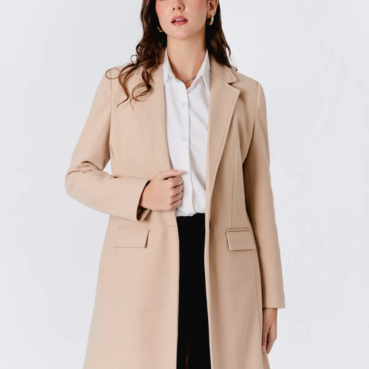 BANATY - ABRIGO LARGO CON BOLSILLOS ALTAMIRA DE MUJER