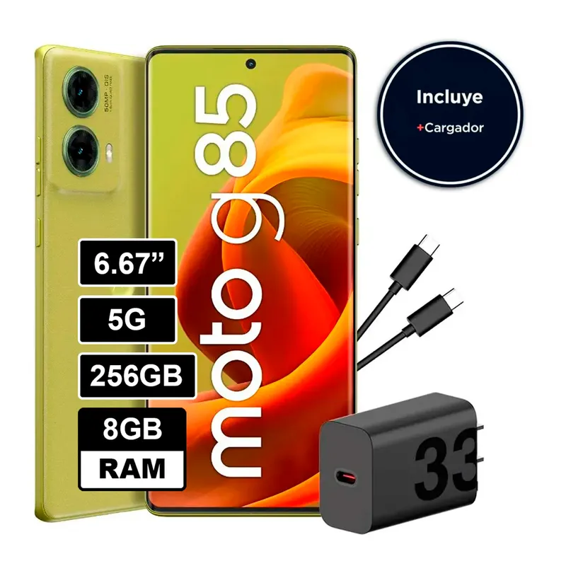 MOTOROLA - Celular Motorola MOTO G85 5G 256GB 8GB 50 MP + 8MP 6,7" VERDE