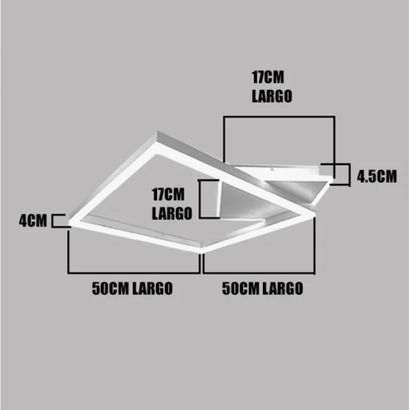 GENERICO - Lámpara de Techo 45W Led 3 en 1 White