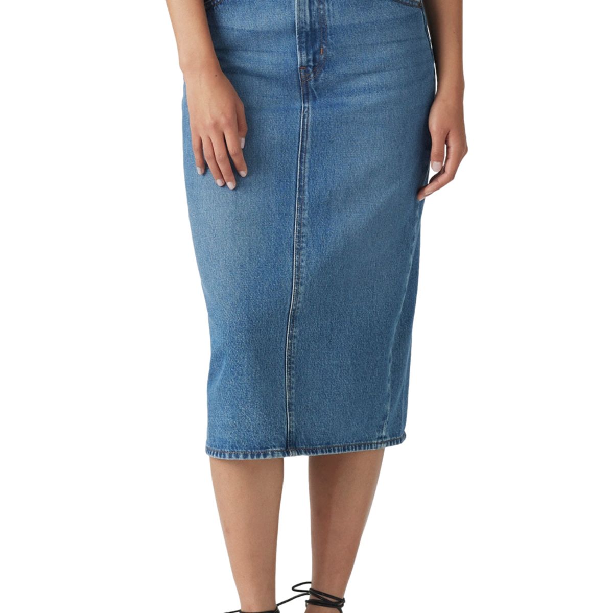 LEVIS - Falda Mujer Hr Back Slit Skirt Celeste Levis