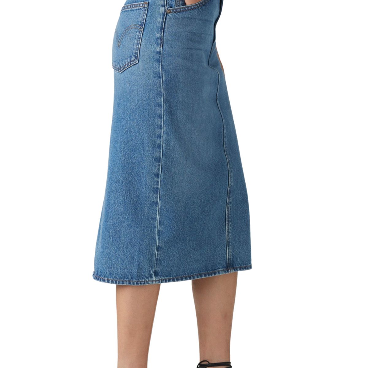 LEVIS - Falda Mujer Hr Back Slit Skirt Celeste Levis