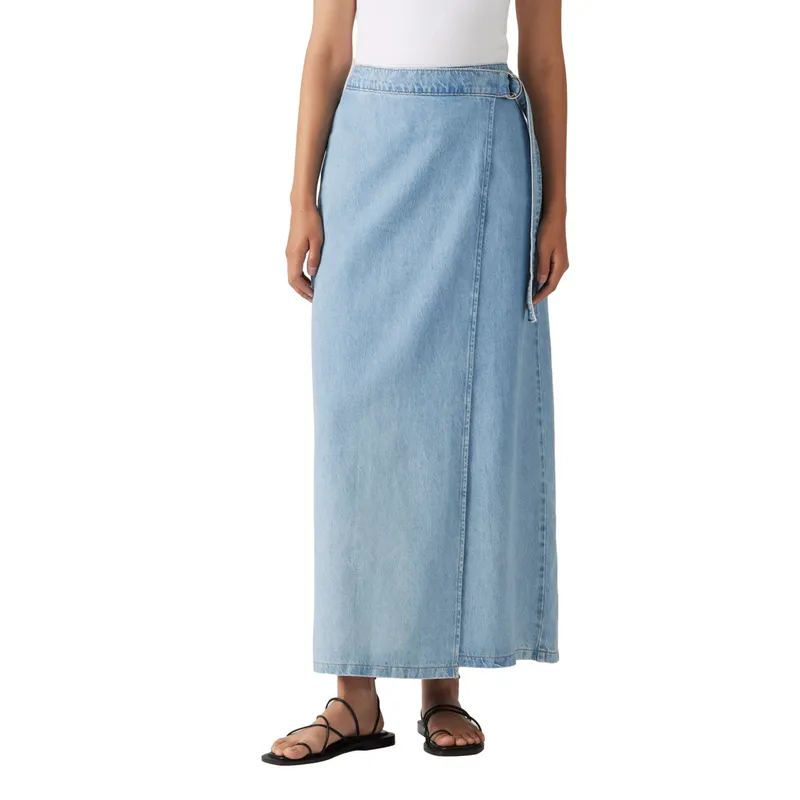 LEVIS - Falda Mujer Column Wrap Skirt Celeste Levis