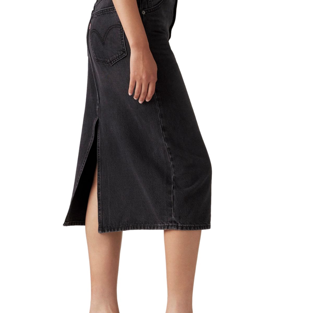 LEVIS - Falda Mujer Hr Back Slit Skirt Negro Levis