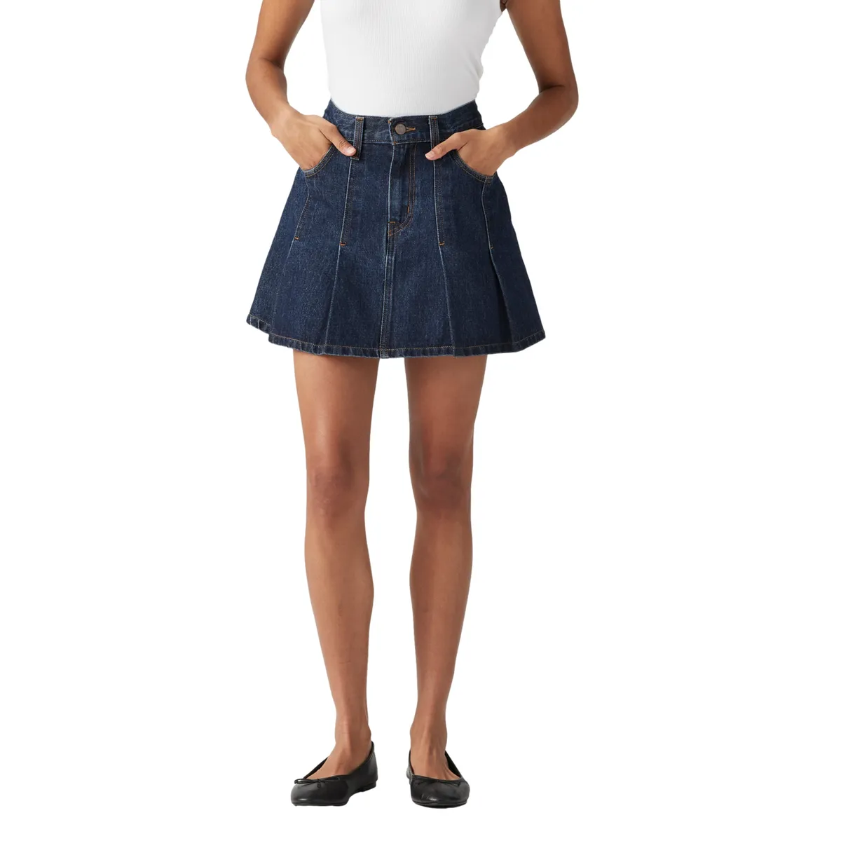 LEVIS - Falda Mujer Pleated Mini Skirt Azul Levis