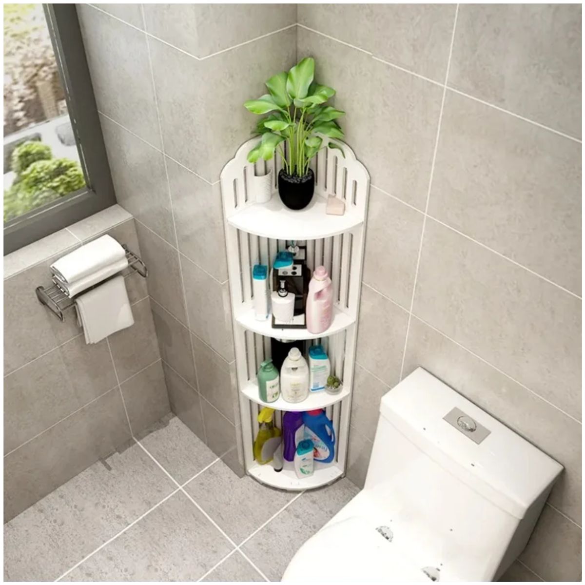 INSPIRA - Organizador Estante de Baño 4 niveles