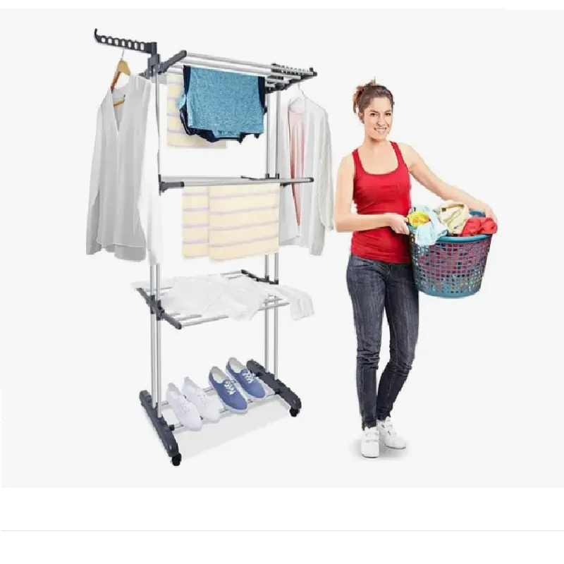 GENERICO - Tendal Tendero De Ropa Plegable Grande Espacio Multifuncion