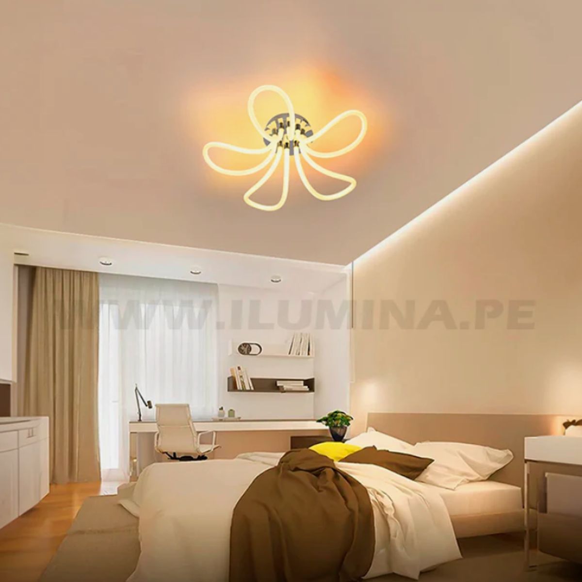 GENERICO - Lámpara de Techo 65W Led 3 en 1 Black