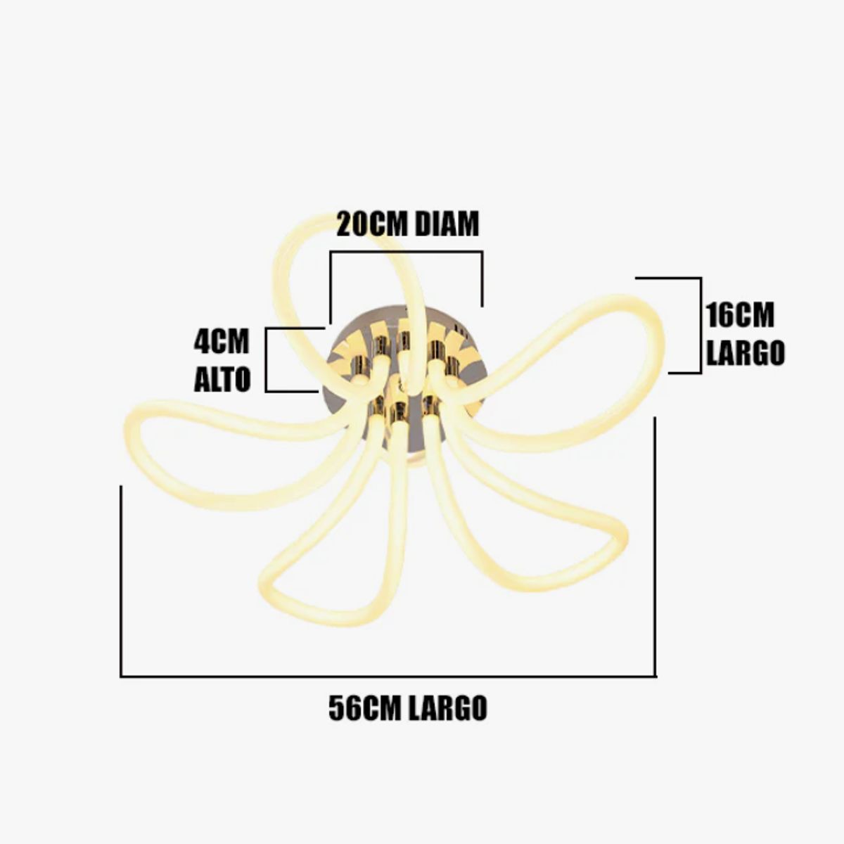 GENERICO - Lámpara de Techo 65W Led 3 en 1 Black