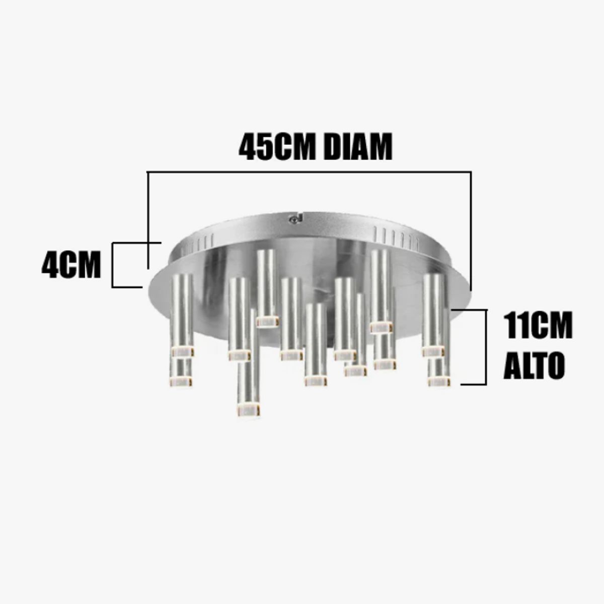 GENERICO - Lámpara de Techo 65W Led 3 en 1 Silver