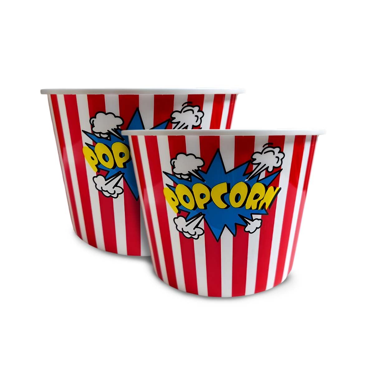 GENERICO - Pack2 Cubeta Plastica y Divertida en Rojo Y+Regalo Agendita