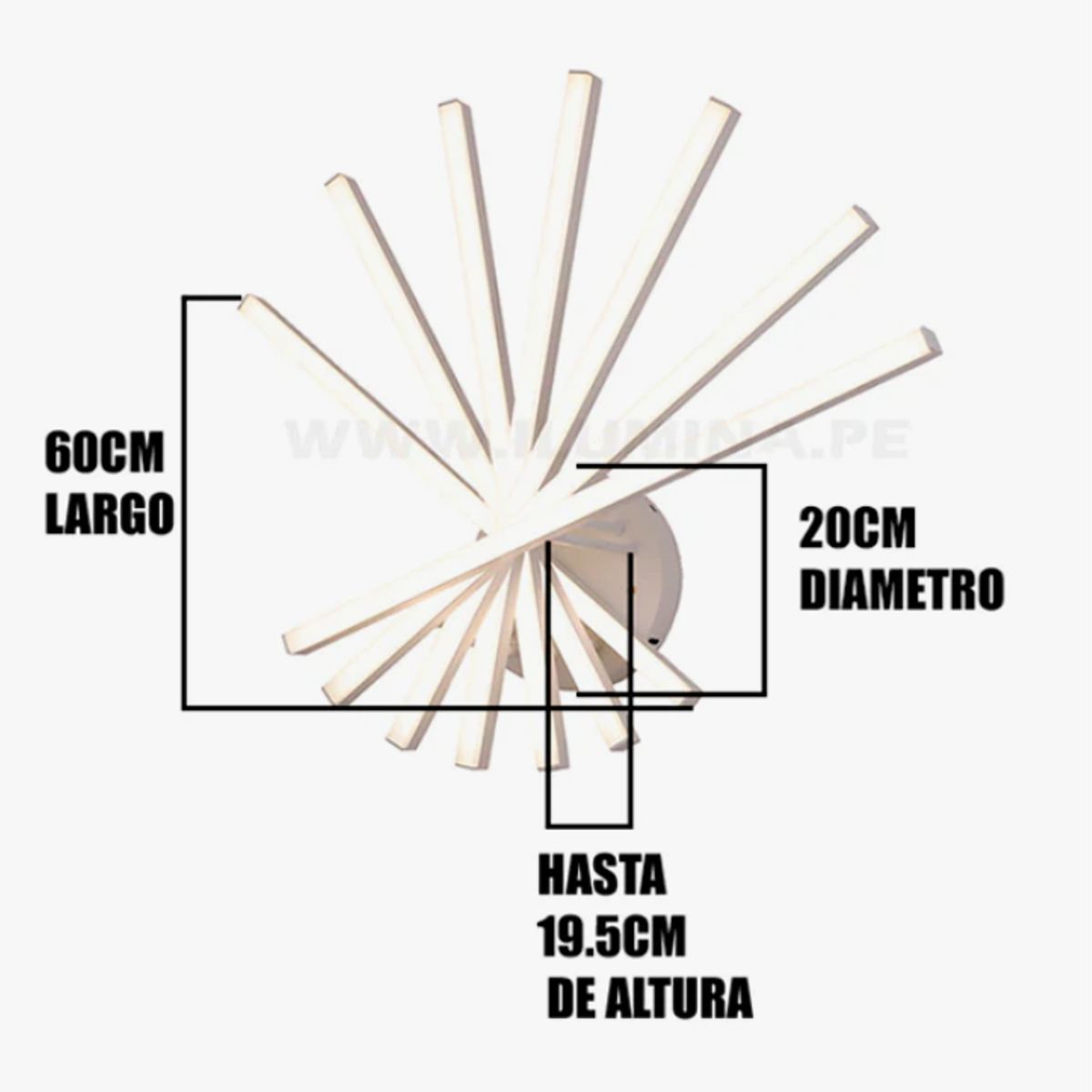 GENERICO - Lámpara de Techo 65W Led 3 en 1 White