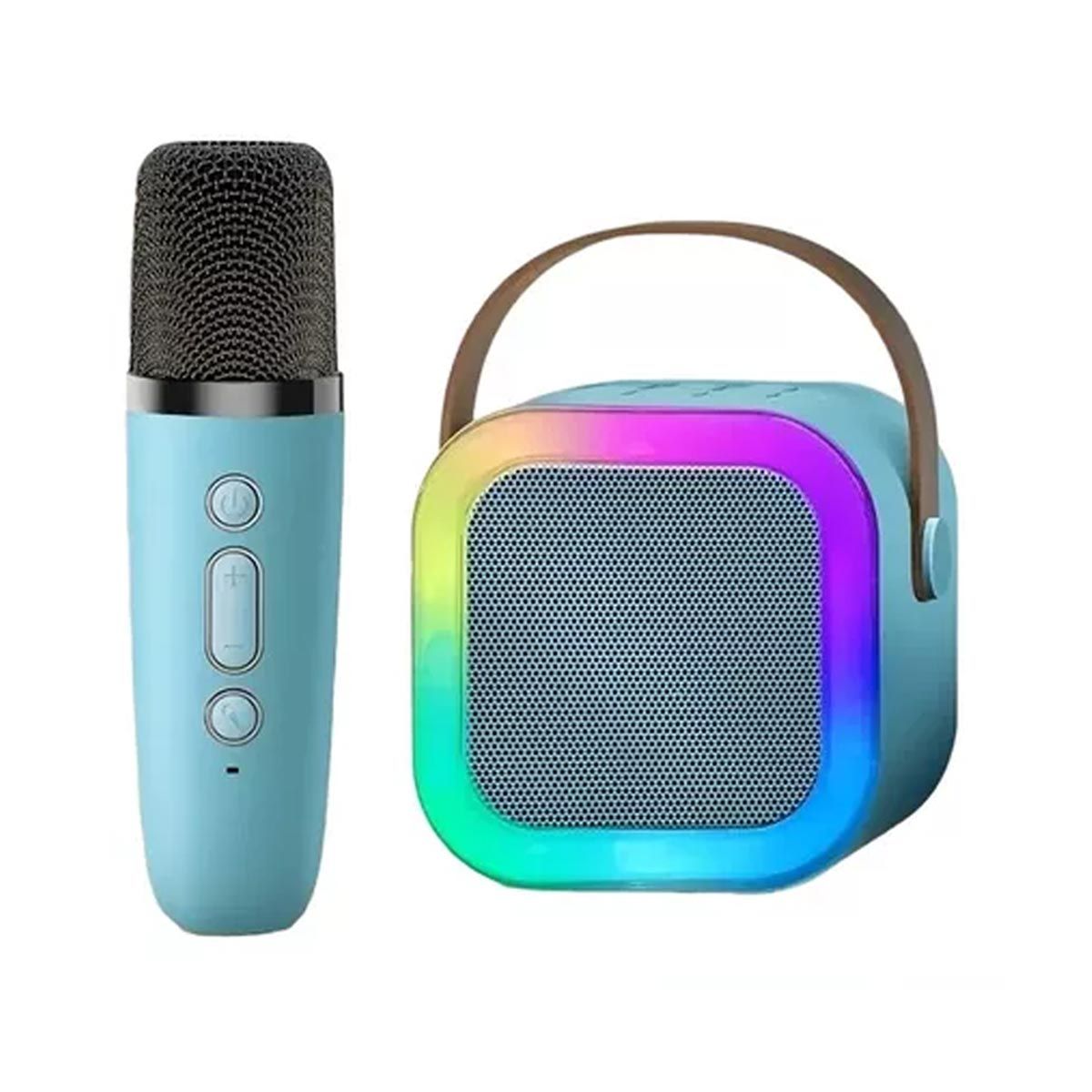 GENERICO - Pack2 Parlante con Bluetooth en Celeste Y+Papel de Regalo