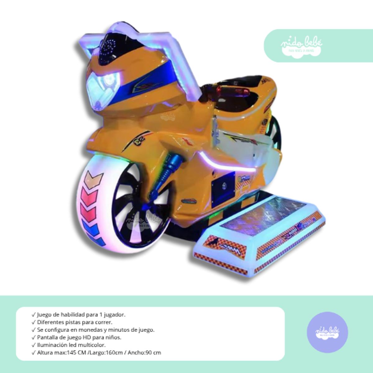 GENERICO - MÁQUINA DE JUEGOS DREAMLAND MOTO YELLOW