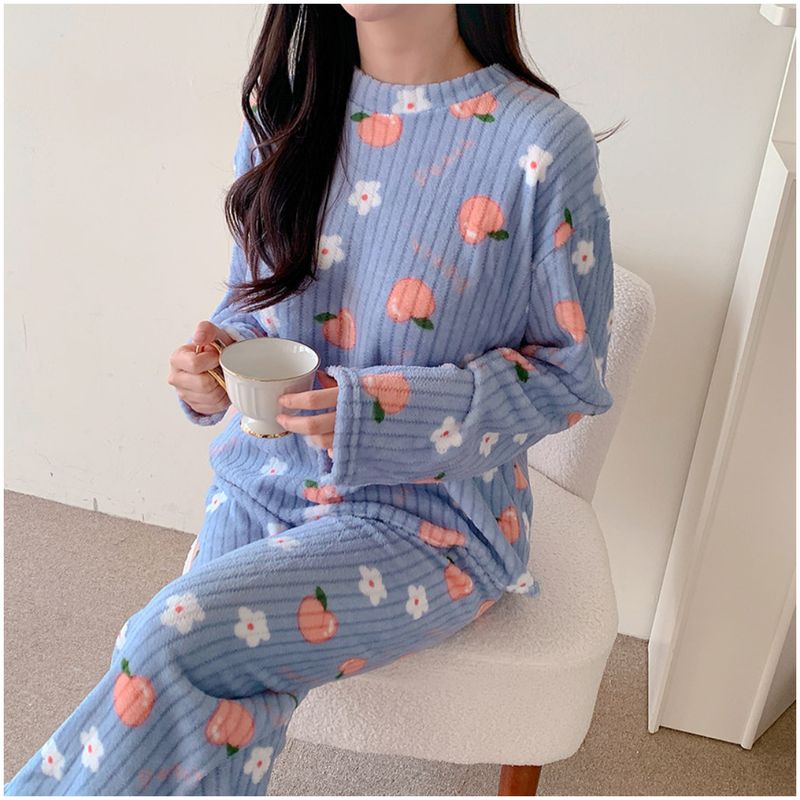 INSPIRA - Pijama de Felpa 2 Piezas Kawaii Mujer