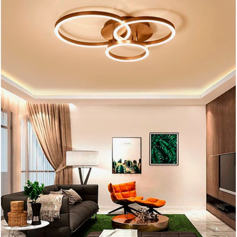 GENERICO - Lámpara de Techo 75W Led 3 en 1 Coffee