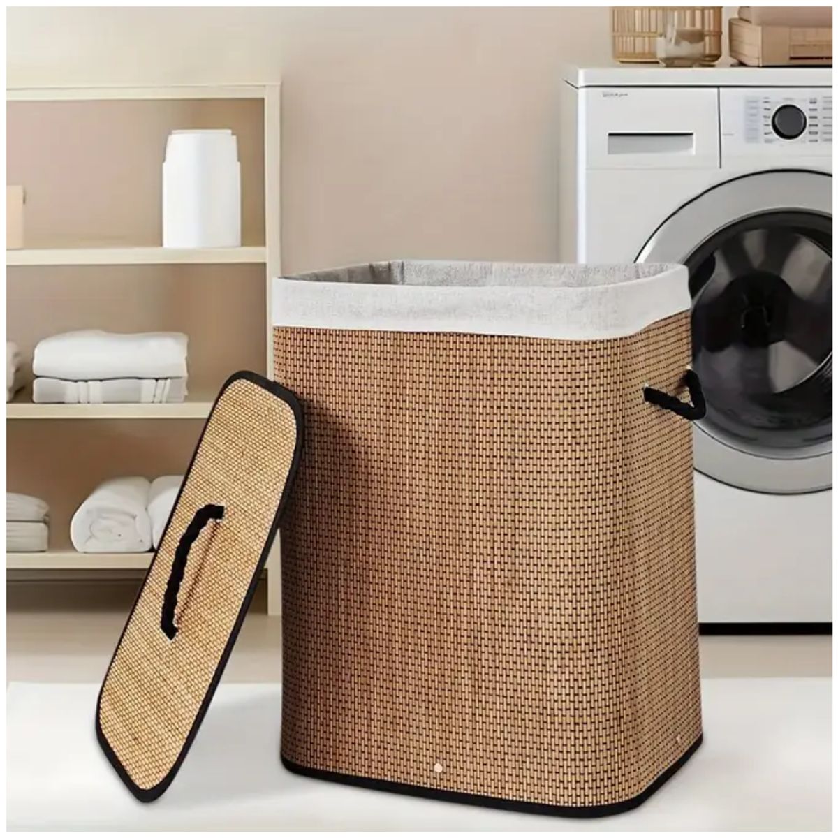 INSPIRA - Cesta Tacho de ropa Bambú Multiusos