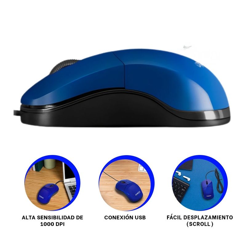 GENERICO - Pack6 Cursor Storm X en Coloracion Azul Y+Papel de Regalo