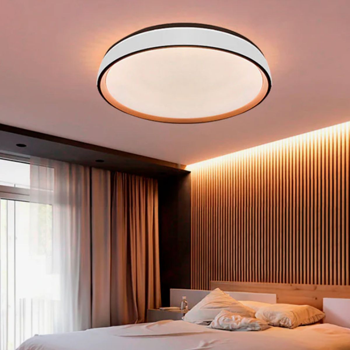 GENERICO - Lámpara de Techo 30W Led 3 en 1 Black and White