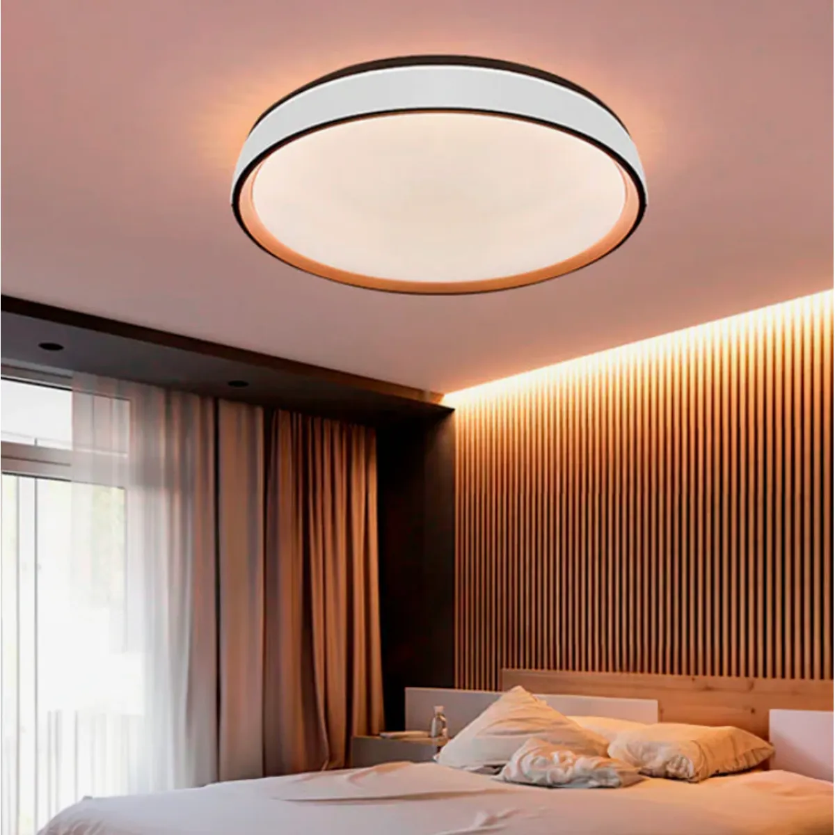 GENERICO - Lámpara de Techo 30W Led 3 en 1 Black and White