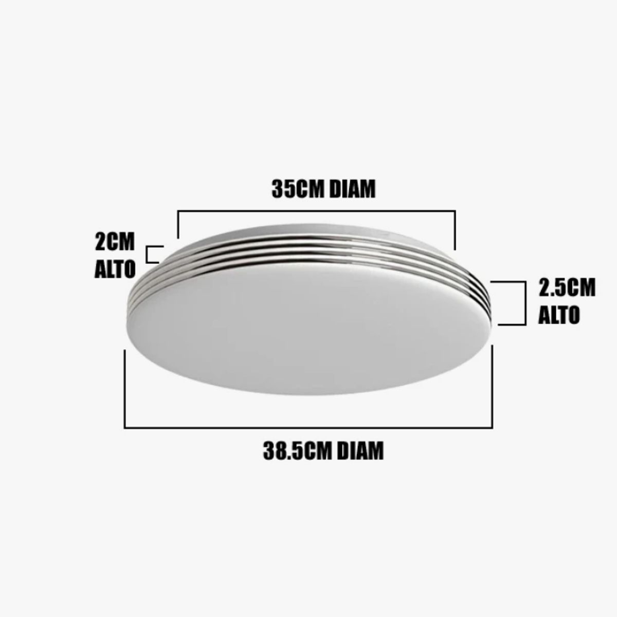 GENERICO - Lámpara de Techo 30W Led 3 en 1 White