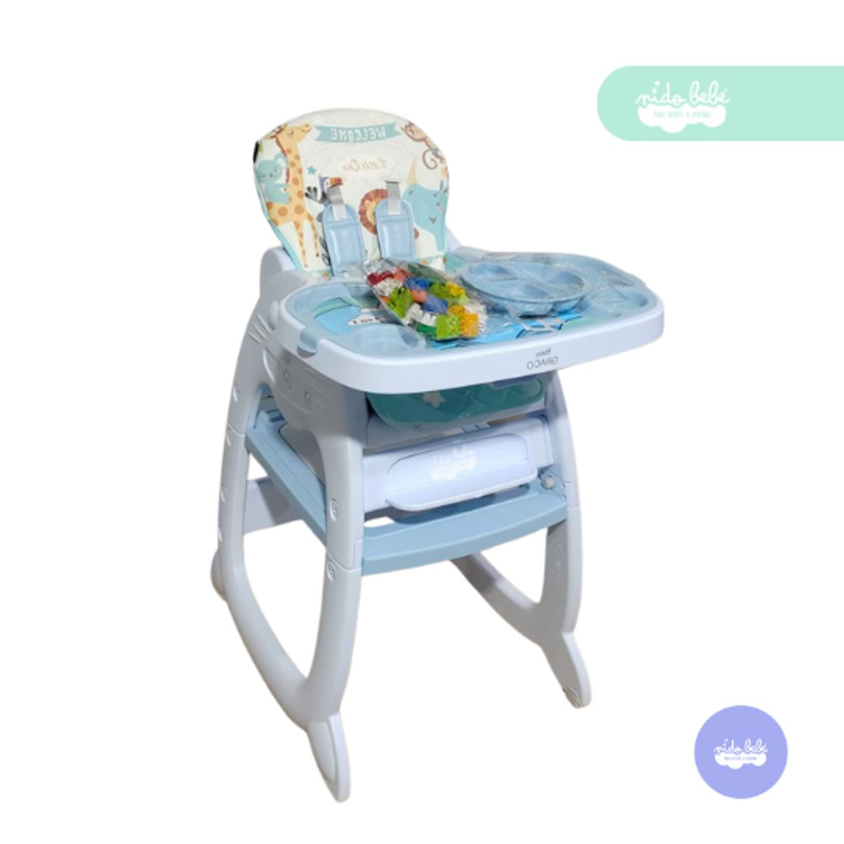 BABY - Silla Carpeta De Comer de bebé modelo Convertible blue
