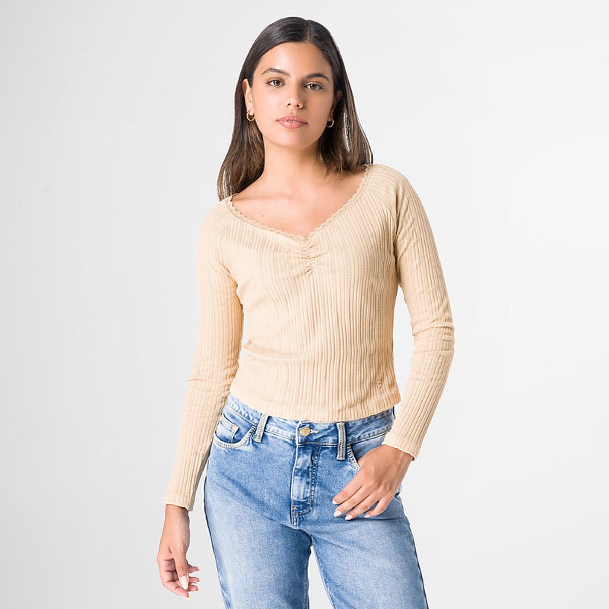 SQUEEZE - Polo Rib Lycrado Mujer Aslei Squeeze