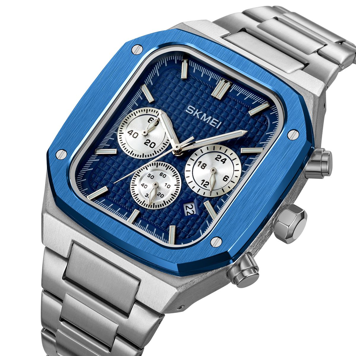 SKMEI - Reloj Skmei 2201 Cronómetro Analógo Correa Acero