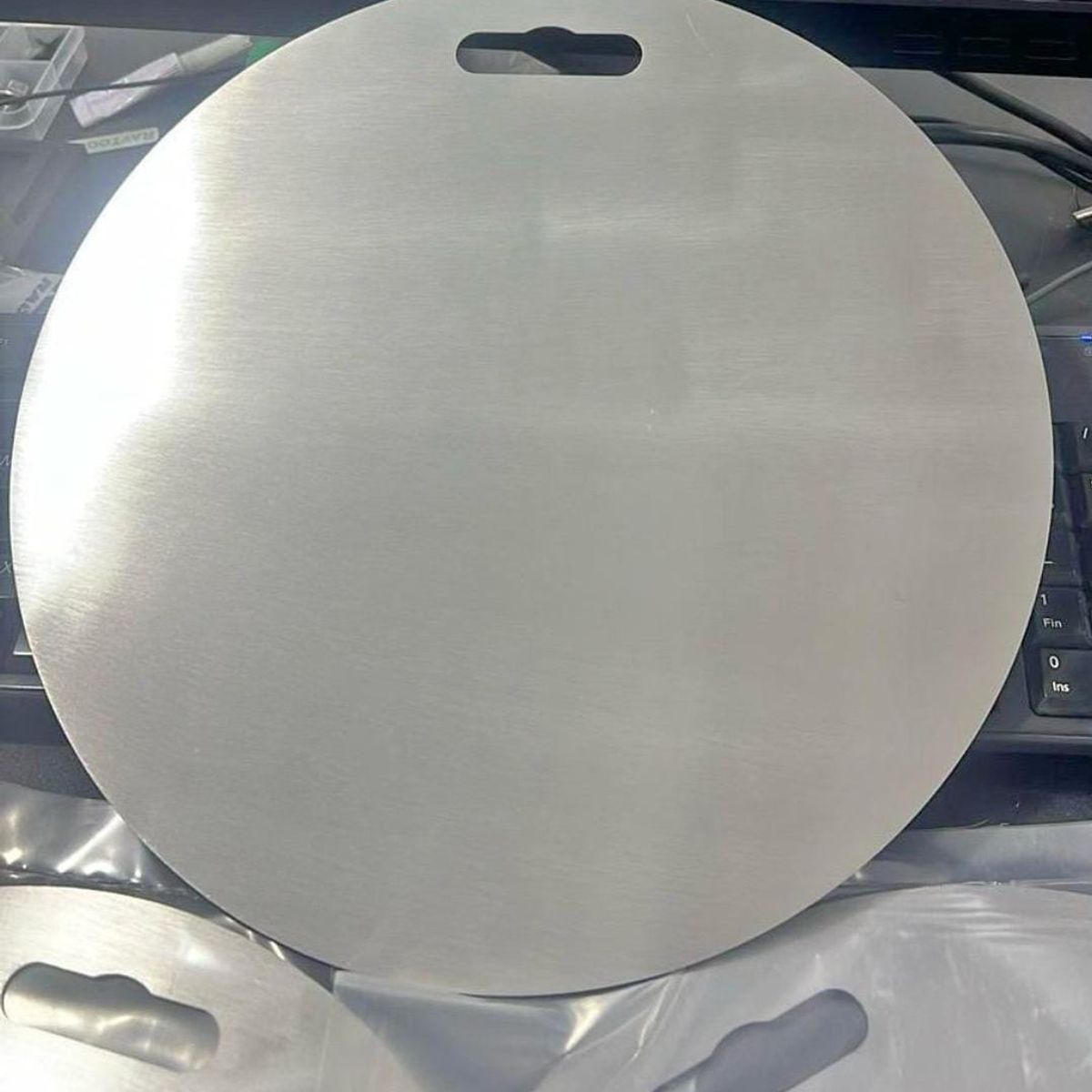 GENERICO - Tabla de picar en Acero inoxidable CIRCULAR Ø295