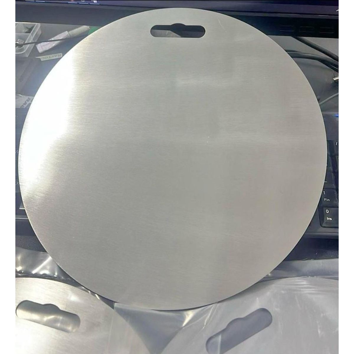 GENERICO - Tabla de picar en Acero inoxidable CIRCULAR Ø295