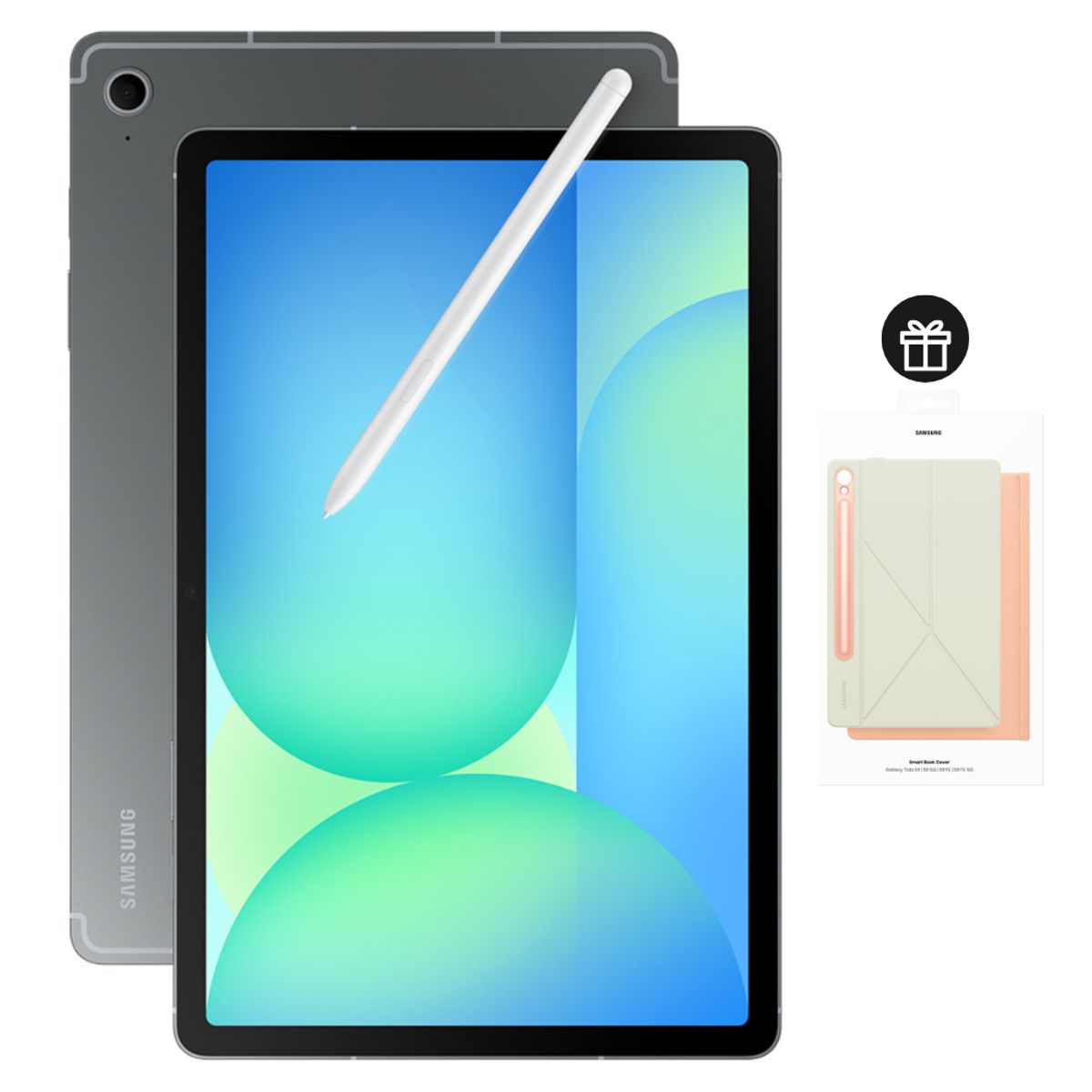 SAMSUNG - Tablet Samsung Galaxy Tab S10 FE 128GB Gray + Book Cover Orange