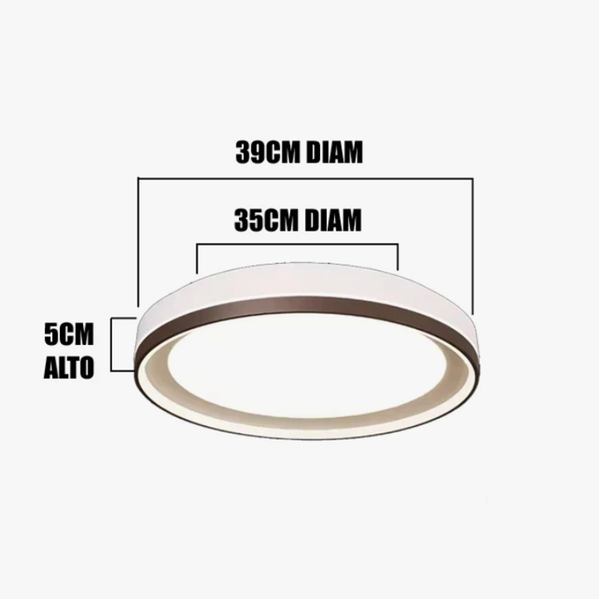 GENERICO - Lámpara de Techo 30W Led 3 en 1 Coffee