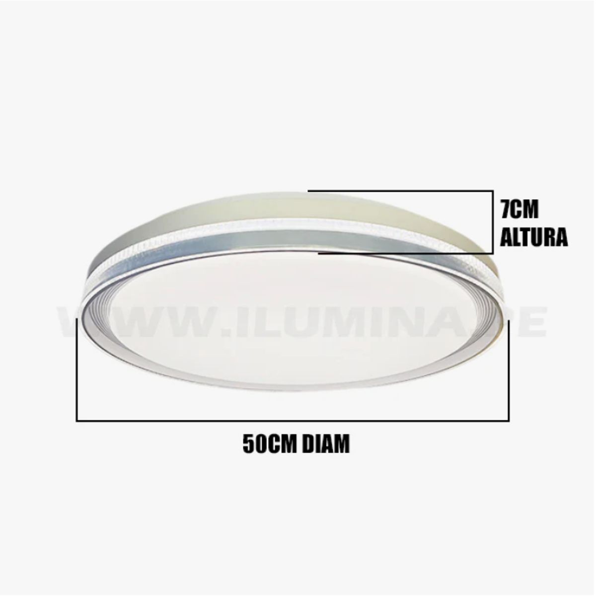 GENERICO - Lámpara de Techo 30W Led 3 en 1 White