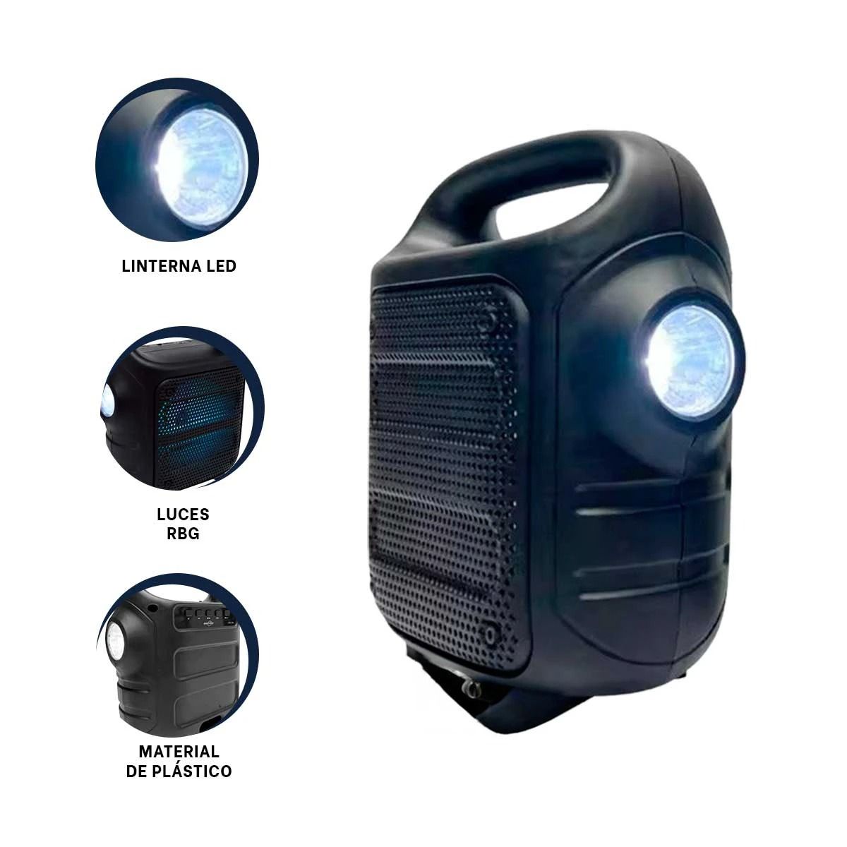 GENERICO - Pack2 Reproductor con Potencia Negro Y+Banderitas Adhesivas