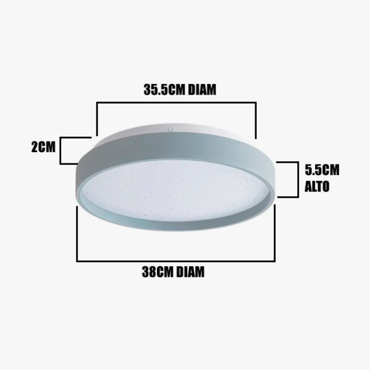 GENERICO - Lámpara de Techo 30W Led 3 en 1 Grey