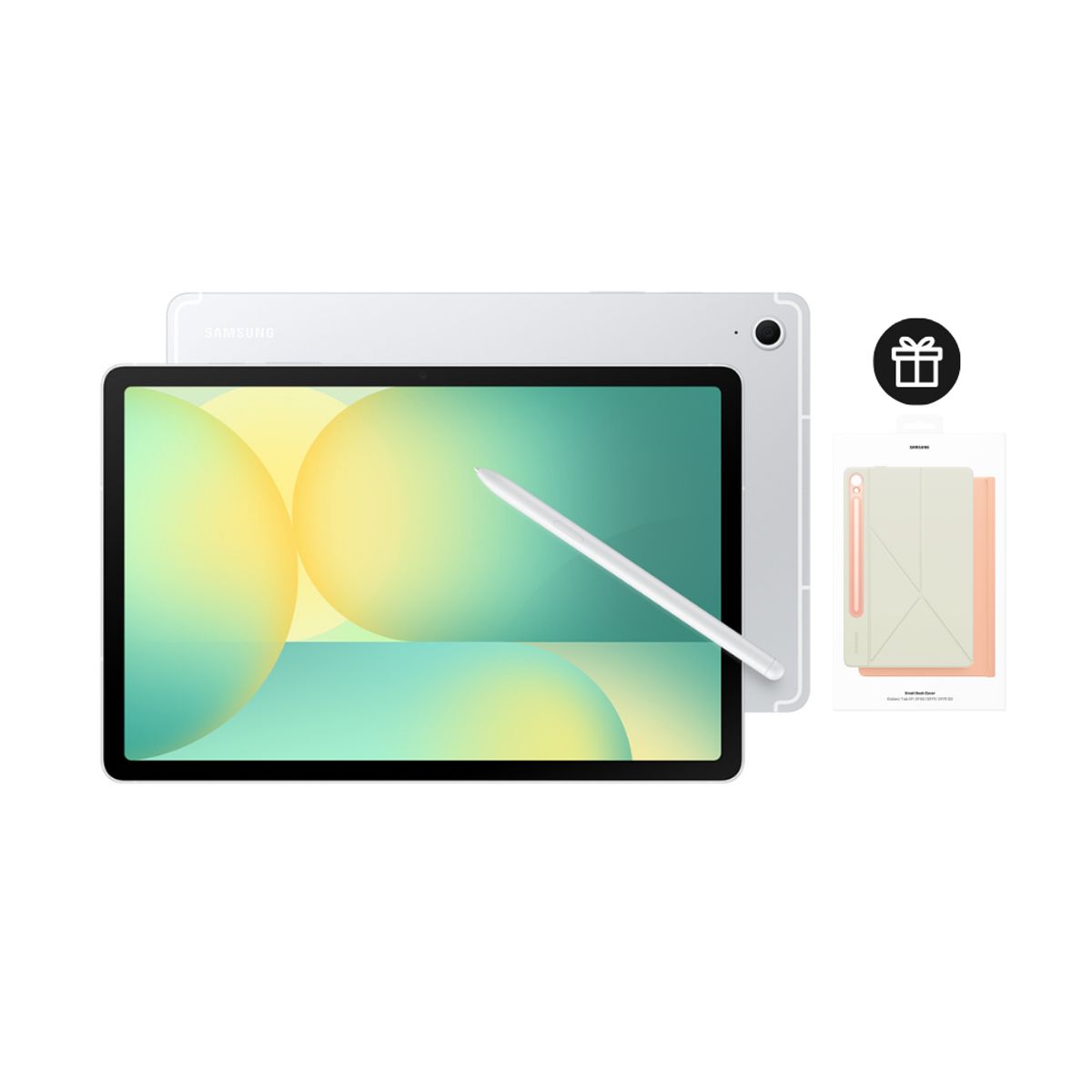 SAMSUNG - Tablet Samsung Galaxy Tab S10 FE 128GB Silver + Book Cover Naranja