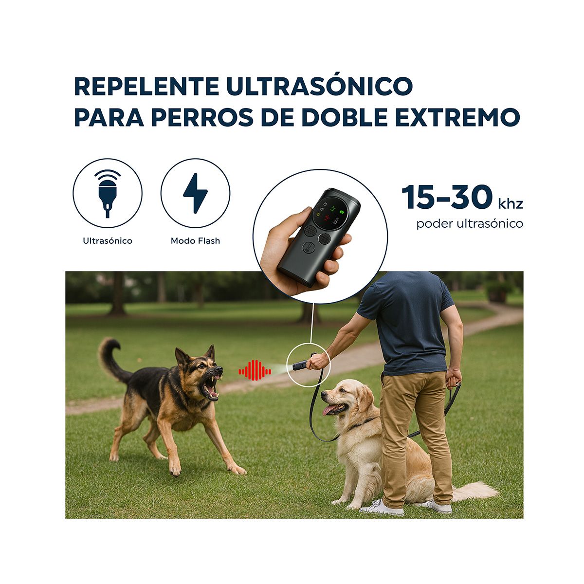 TRENDY TECH E I R L - ENTRENADOR AHUYENTADOR ANTILADRIDOS ULTRASONICO RECARGABLE