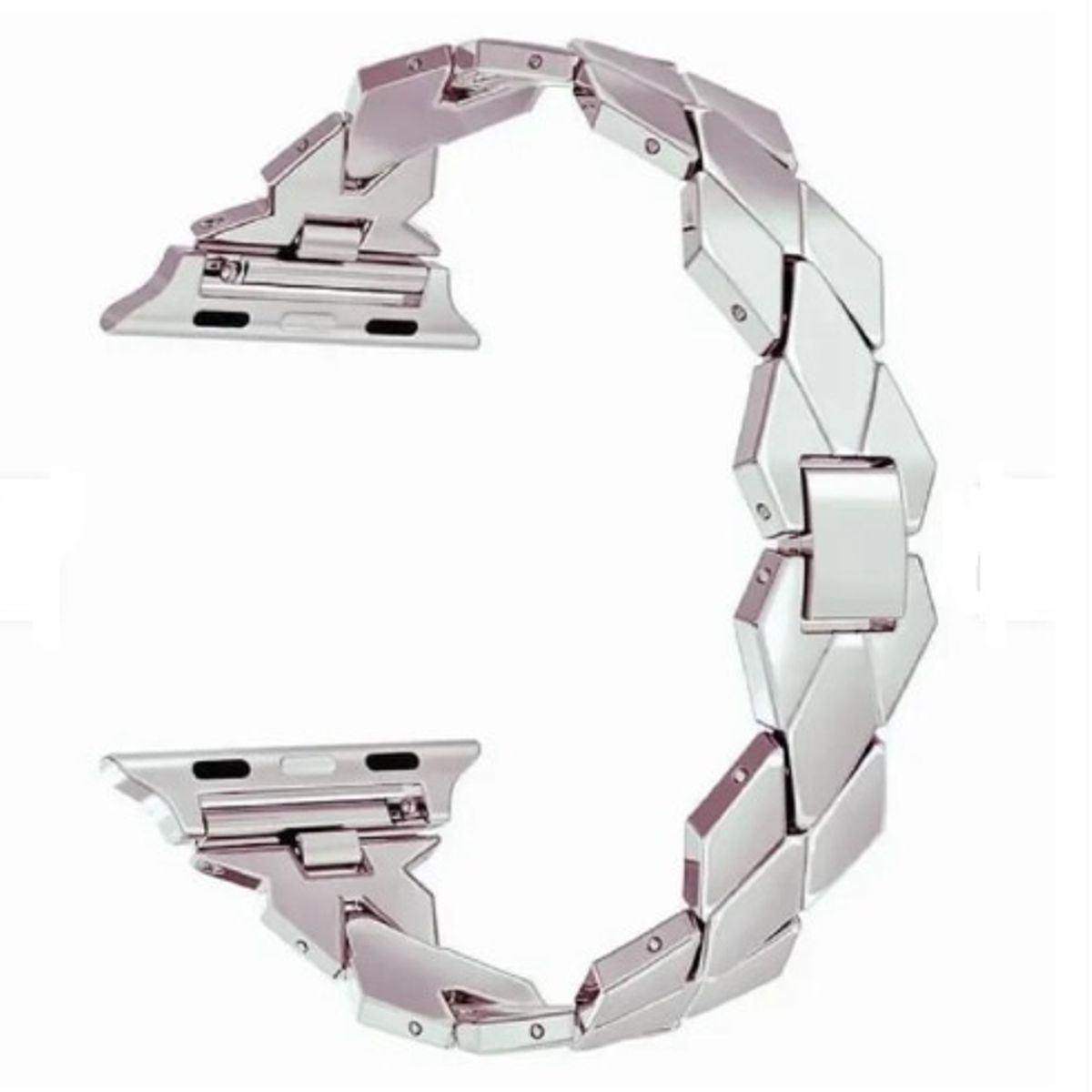 GENERICO - Correa Acero GLAM para Apple Watch 45mm - PLATEADO