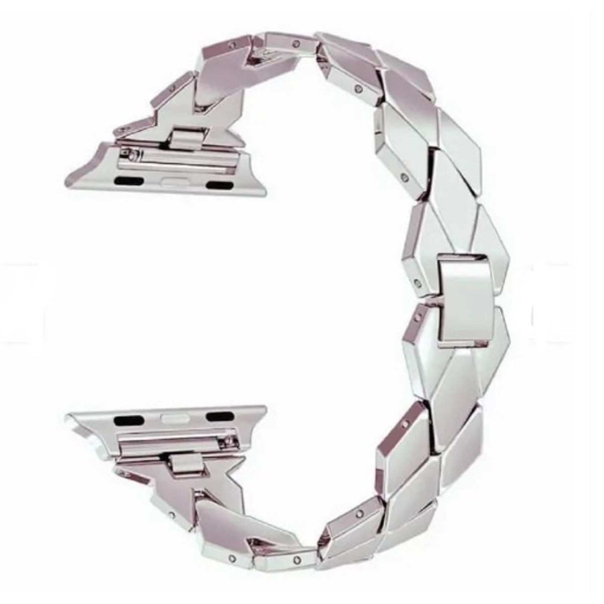 GENERICO - Correa Acero GLAM para Apple Watch 45mm - PLATEADO