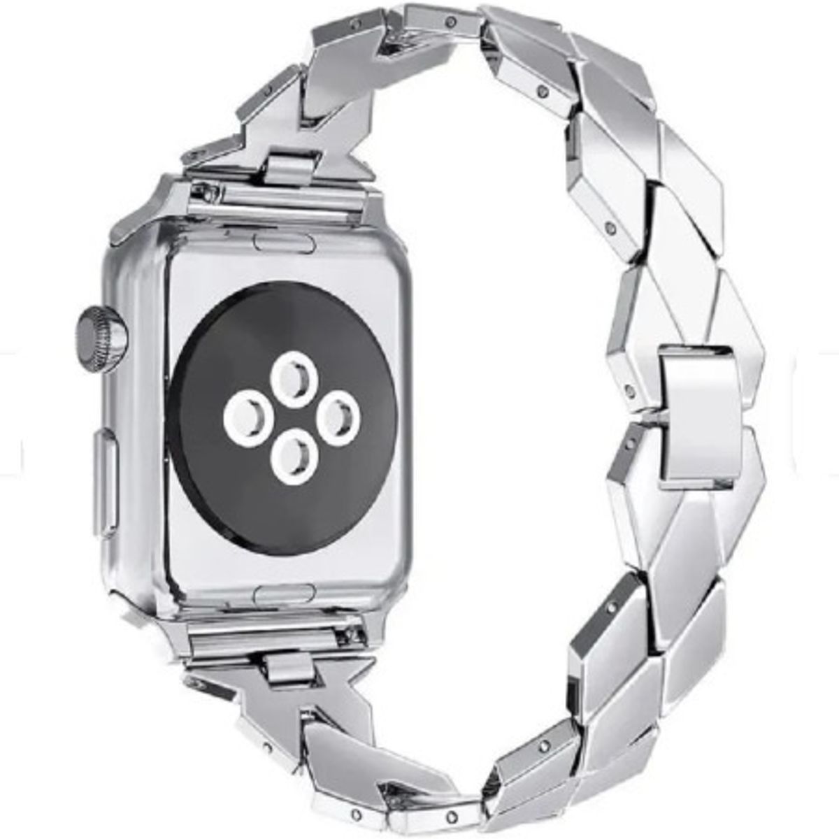 GENERICO - Correa Acero GLAM para Apple Watch 45mm - PLATEADO