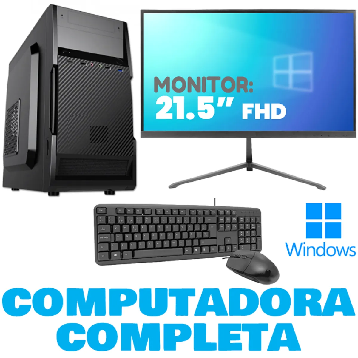 AMD - Computadora PC RYZEN 5 5600GT RAM 8Gb SSD 500Gb Cpu Monitor Teclado mouse