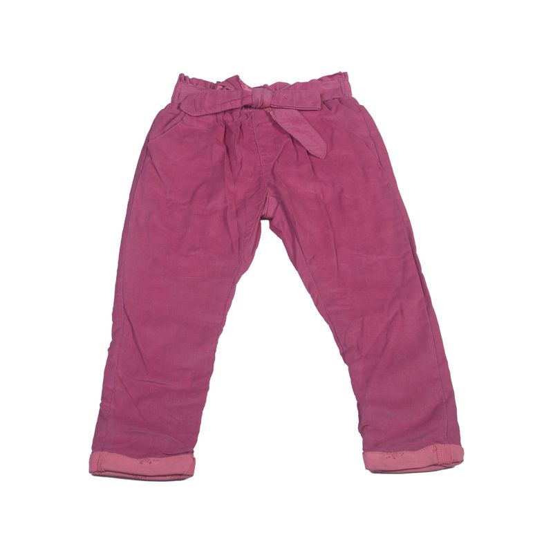 PILLIN - Pantalón Cotelé Bebé Niña con lazo PVV815ROS6M