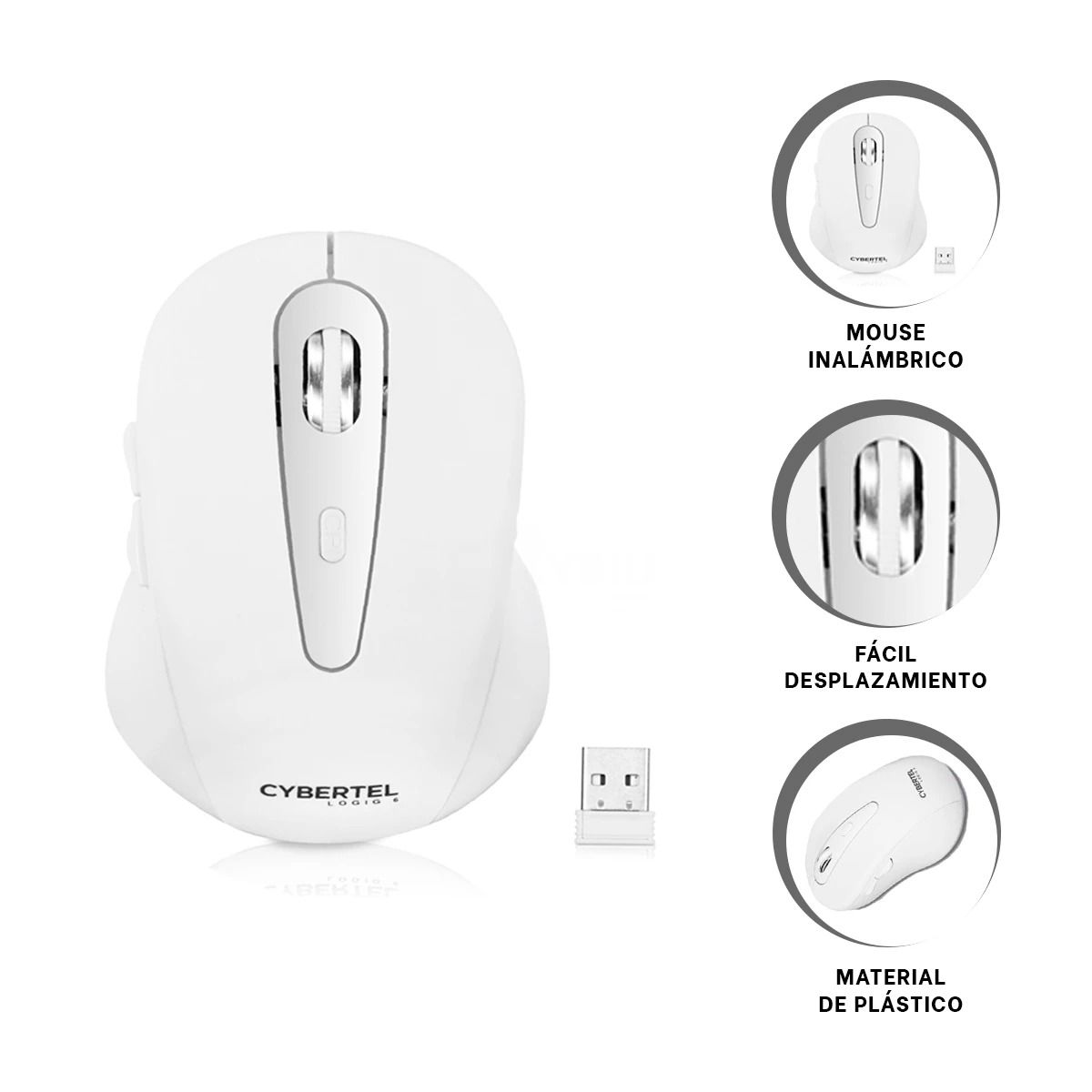 GENERICO - Pack6 Cursor CYB M307 en Color Blanco Y+Papel de Regalo