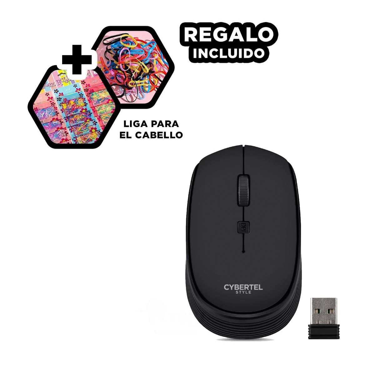 GENERICO - Cursor Funcional M312 en Color Negro Y+Ligas de Regalo