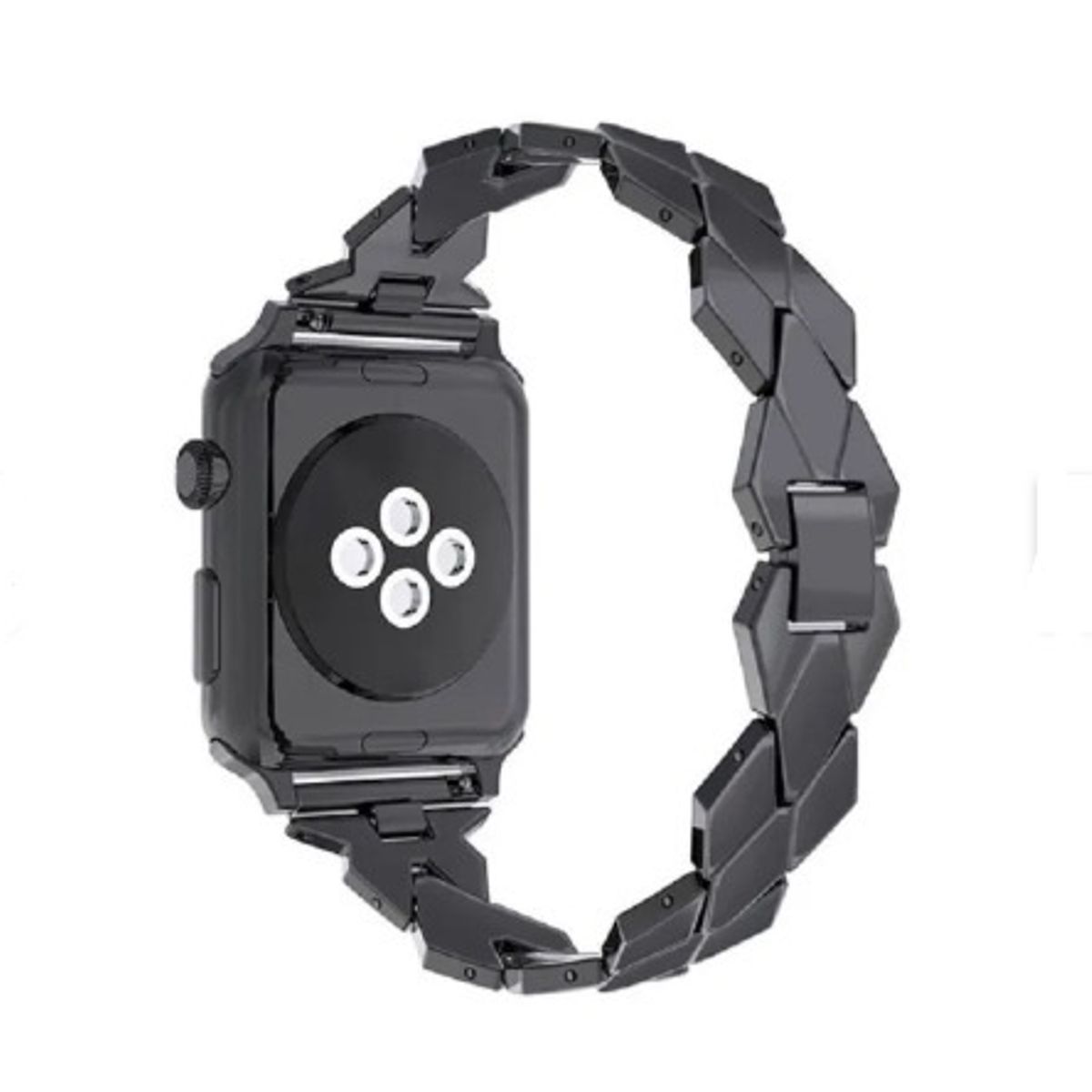 GENERICO - Correa Acero GLAM para Apple Watch 38mm - NEGRO