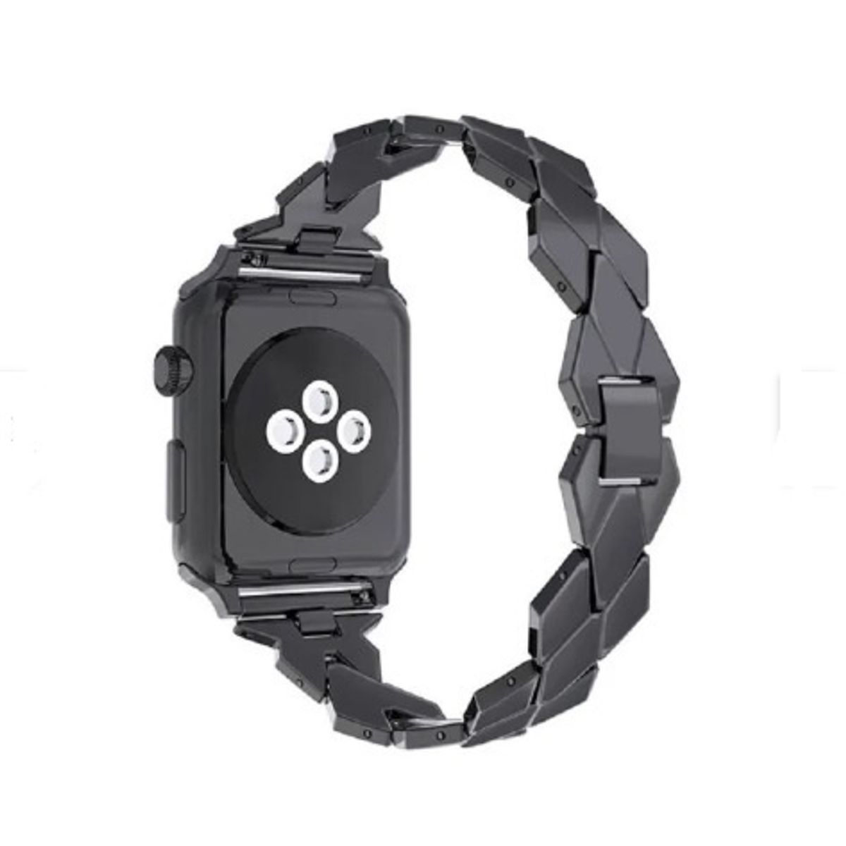 GENERICO - Correa Acero GLAM para Apple Watch 38mm - NEGRO